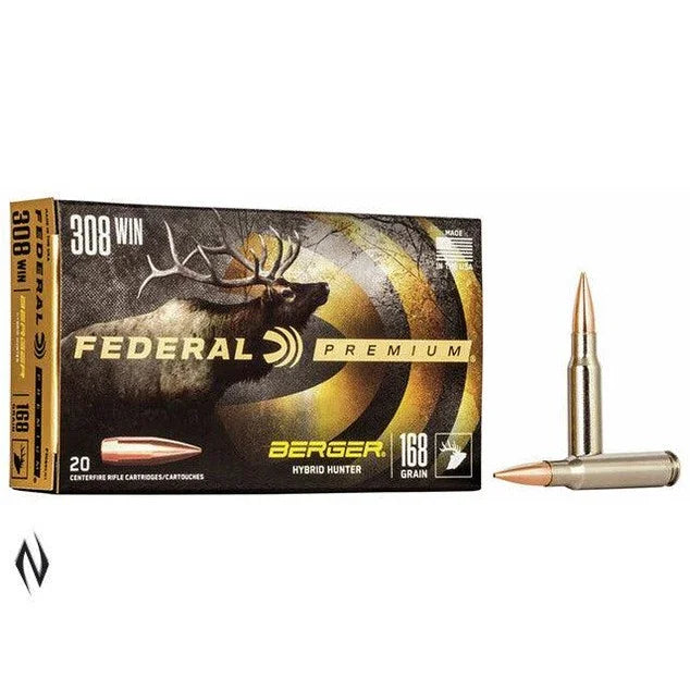 FEDERAL 308 WIN 168GR BERGER HUNTER - Hunt The Night