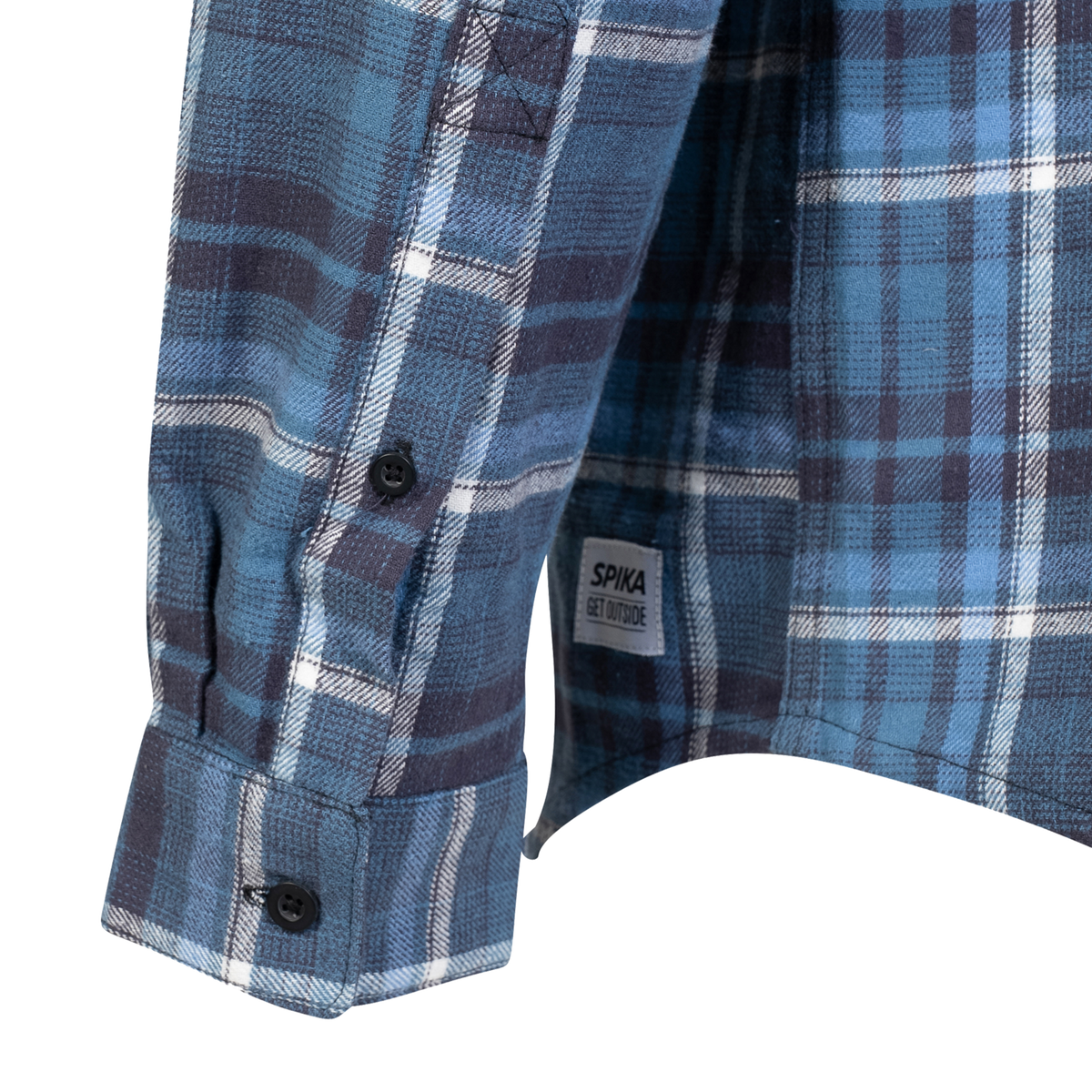 Spika Flannel Check Shirt - Mens - Moss Green - lifestyle shot