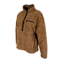 GO Casual Sherpa Half Zip Jumper - Tan - Womens