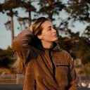 GO Casual Sherpa Half Zip Jumper - Tan - Womens