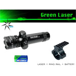 Laser - Green + Ring Rail + Battery (rechargeable) - Hunt The Night