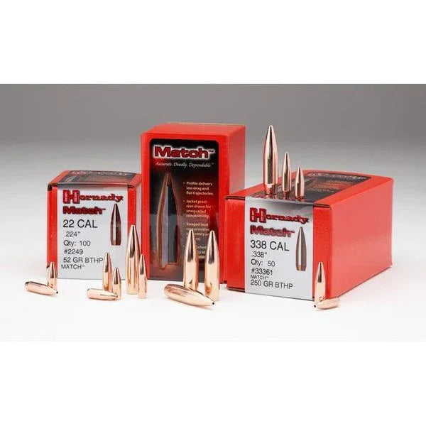 Hornady 22 Cal (.224) 53gr HP Match Projectiles 100 Pack