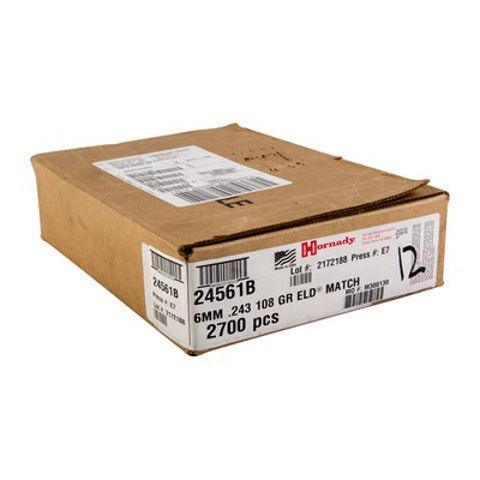 Hornady ELD Match 6mm (.243) 108gr Projectiles (2700/box)