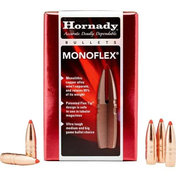 HORNADY .308 30 CAL 140 GRAIN MONOFLEX PROJECTILES 50 PACK - FOR 30-30 WIN - Hunt The Night