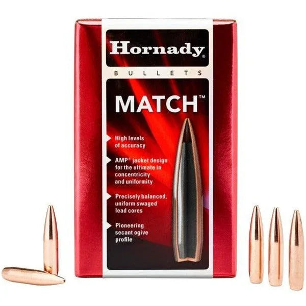 HORNADY .308 30 CAL 168 GRAIN BTHP MATCH PROJECTILES 100 PACK - Hunt The Night