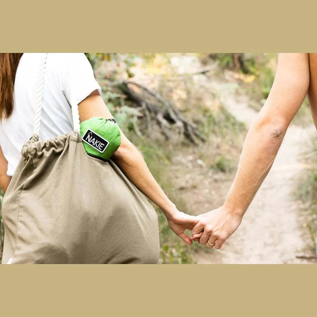 NAKIE FOREST GREEN - RECYCLED HAMMOCK WITH STRAPS