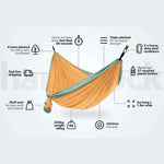 NAKIE GOLDEN MANGO - RECYCLED HAMMOCK WITH STRAPS - Hunt The Night