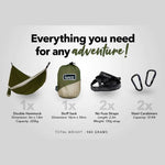 NAKIE OLIVE GREEN RECYCLED HAMMOCK WITH STRAPS - Hunt The Night