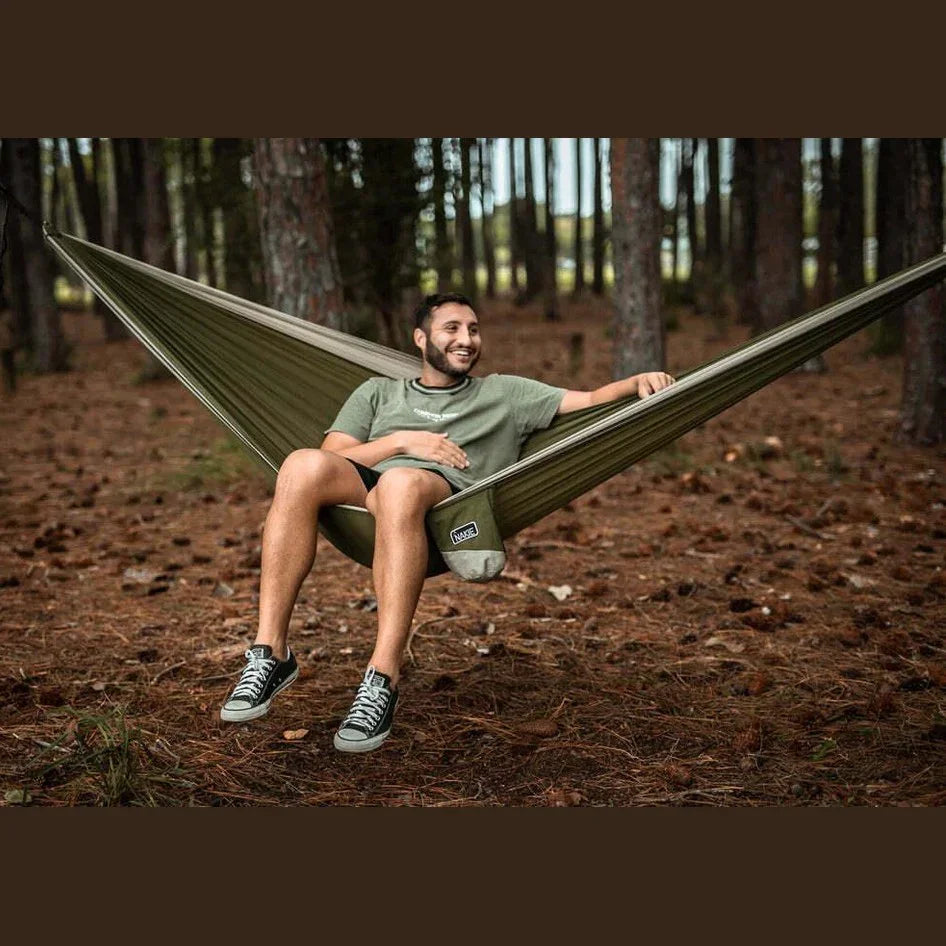NAKIE OLIVE GREEN RECYCLED HAMMOCK WITH STRAPS - Hunt The Night