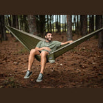 NAKIE OLIVE GREEN RECYCLED HAMMOCK WITH STRAPS - Hunt The Night