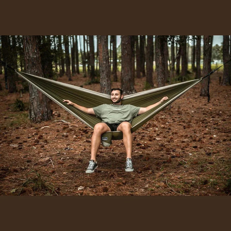 NAKIE OLIVE GREEN RECYCLED HAMMOCK WITH STRAPS - Hunt The Night