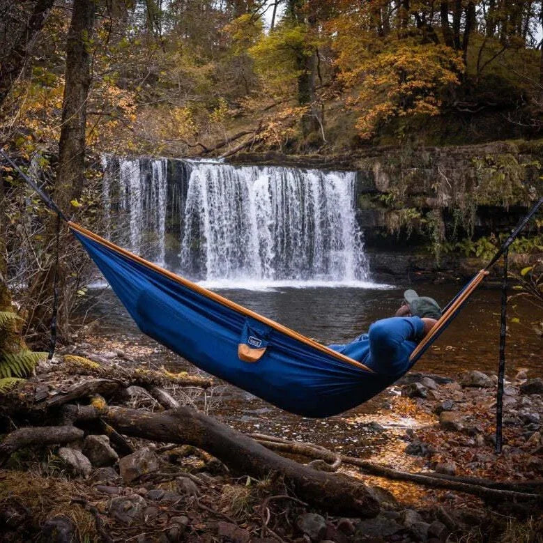 NAKIE RIVER BLUE - RECYCLED HAMMOCK WITH STRAPS