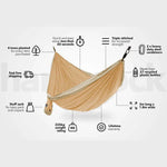 NAKIE SAHARA SAND RECYCLED HAMMOCK WITH STRAPS - Hunt The Night