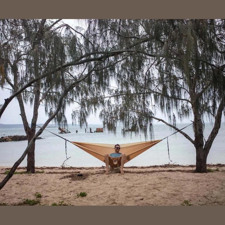 NAKIE SAHARA SAND RECYCLED HAMMOCK WITH STRAPS - Hunt The Night