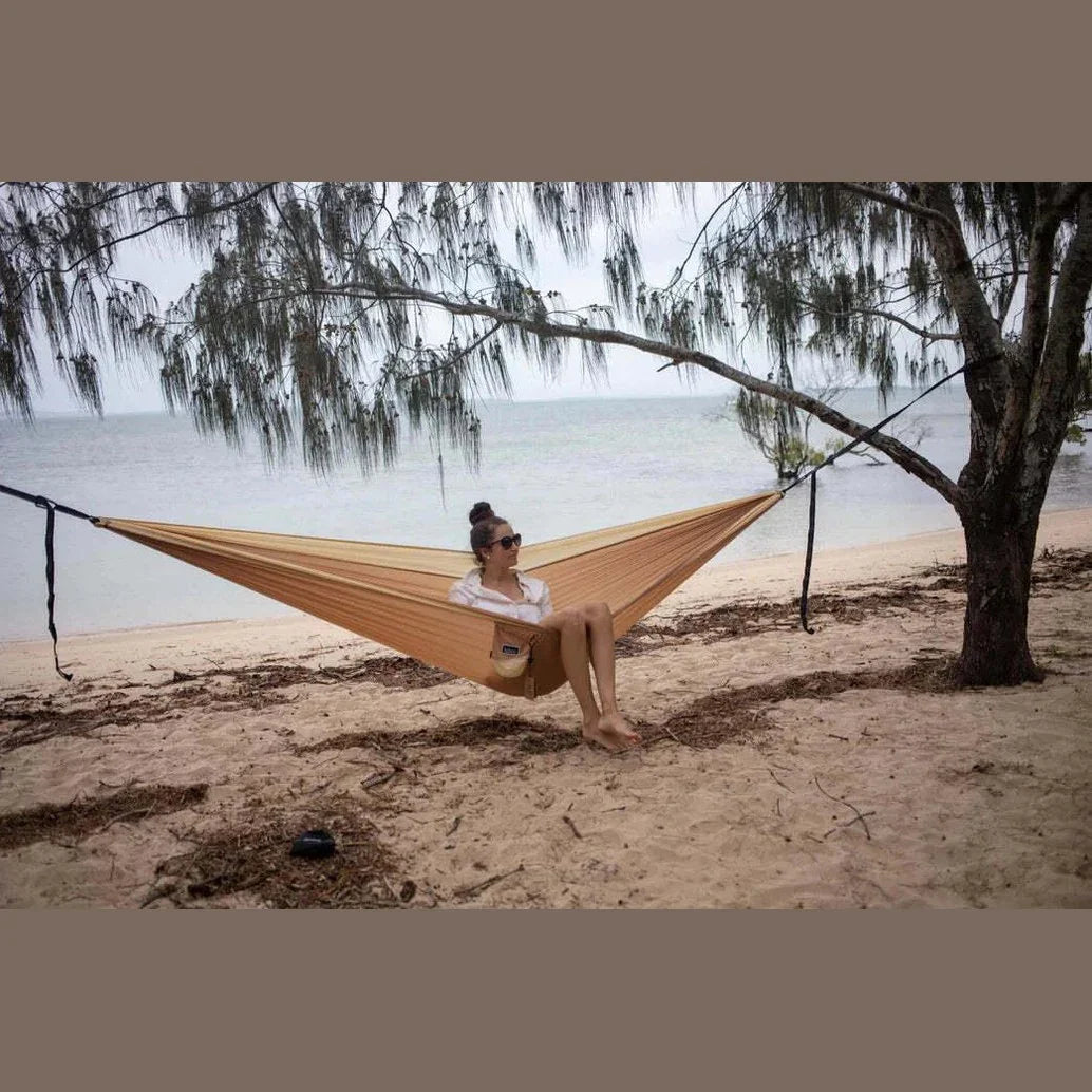 NAKIE SAHARA SAND RECYCLED HAMMOCK WITH STRAPS - Hunt The Night