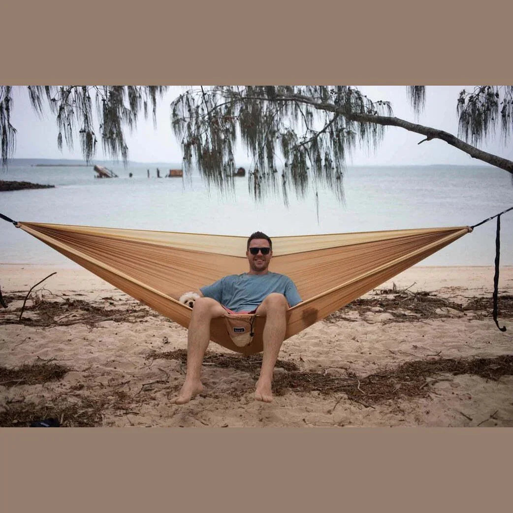 NAKIE SAHARA SAND RECYCLED HAMMOCK WITH STRAPS - Hunt The Night