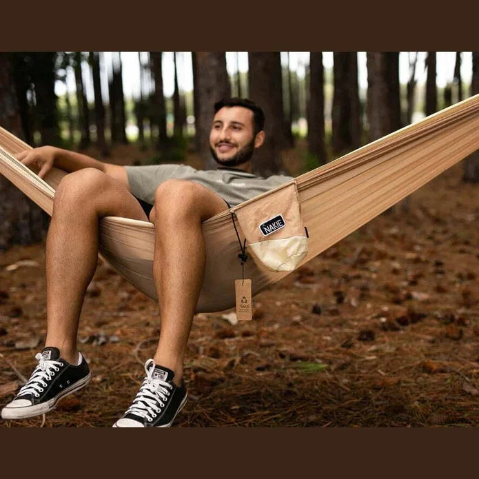 NAKIE SAHARA SAND RECYCLED HAMMOCK WITH STRAPS - Hunt The Night