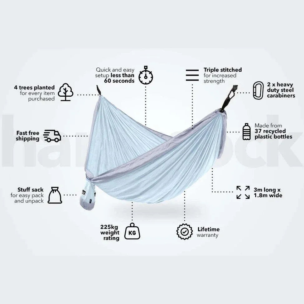 NAKIE TWILIGHT BLUE - RECYCLED HAMMOCK WITH STRAPS - Hunt The Night