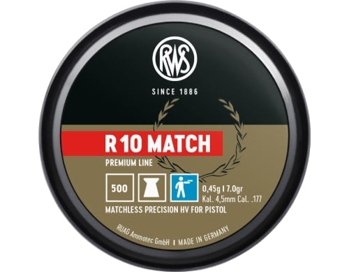 RWS R10 Match .177 Cal - 7.0gr 500 Pack