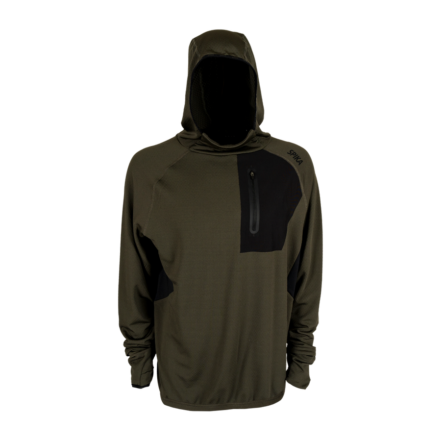 Spika Microfleece Hoodie - Mens Olive Summit