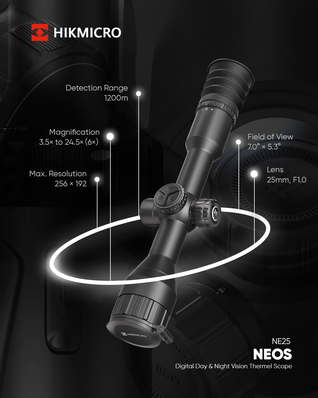 HIKMICRO NEOS NE25 Thermal Rifle Scope