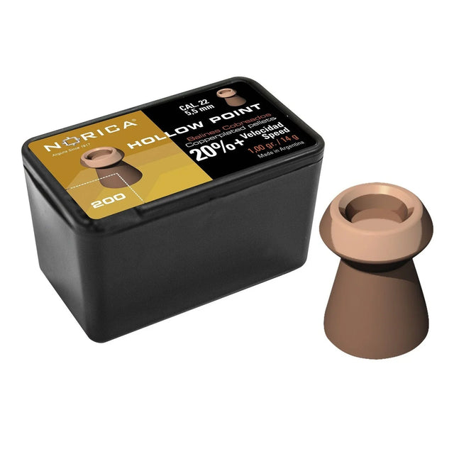 Norica Hollow Point Copper Coated Pellets .22 Cal 200 Pack