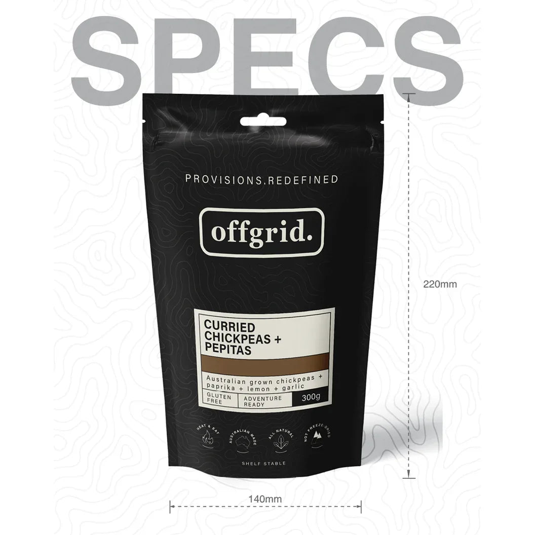 Offgrid curried chickpeas & pepitas - 300gr - Hunt The Night