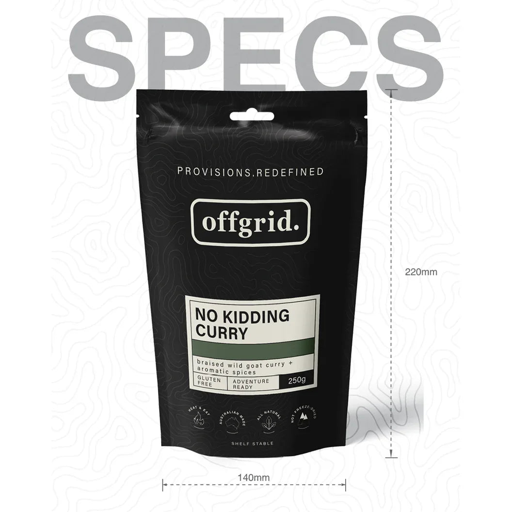 Offgrid no kidding curry heat & eat meal - 250gr