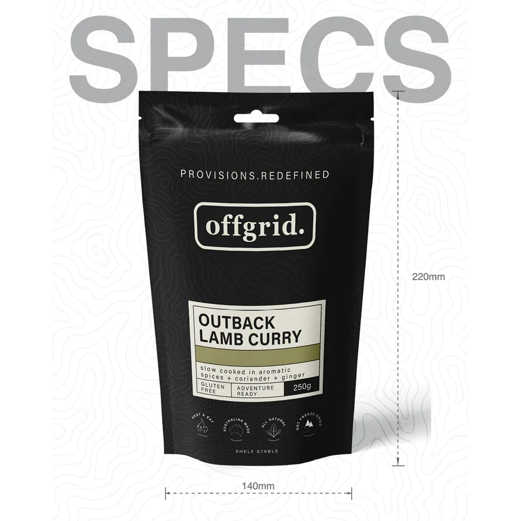 Offgrid Outback Lamb Curry - 250gr - Hunt The Night
