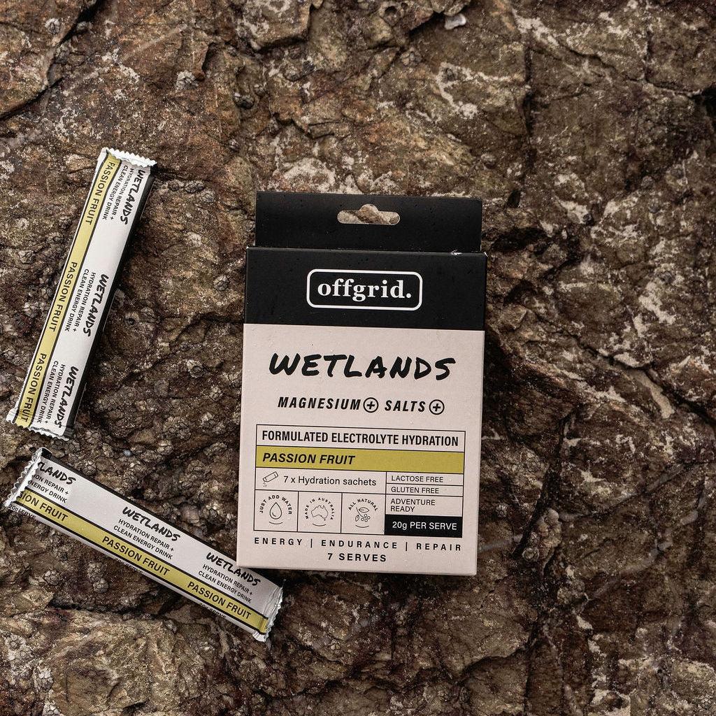 wetlands - formulated hydration drink passionfruit flavour - Hunt The Night