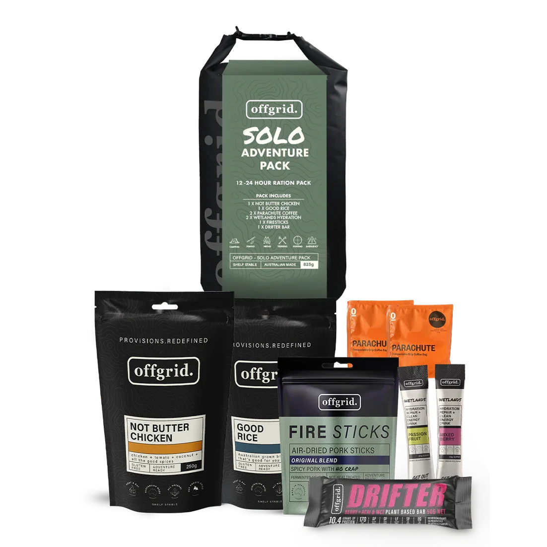 Offgrid Ultimate Solo Adventure Pack + Free Dry Bag - Hunt The Night