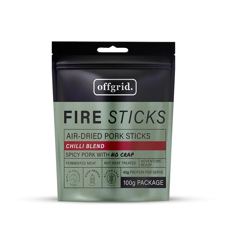 Offgrid wood smoked firesticks chilli