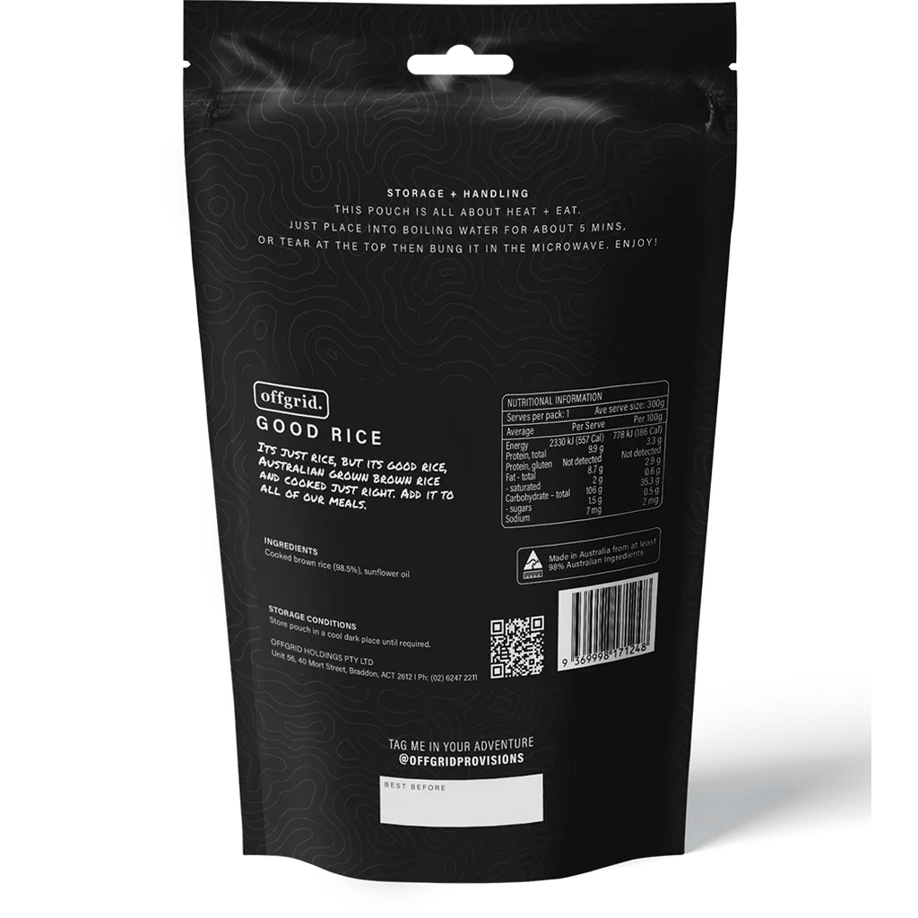 Offgrid good rice heat & eat meal - 300gr - Hunt The Night