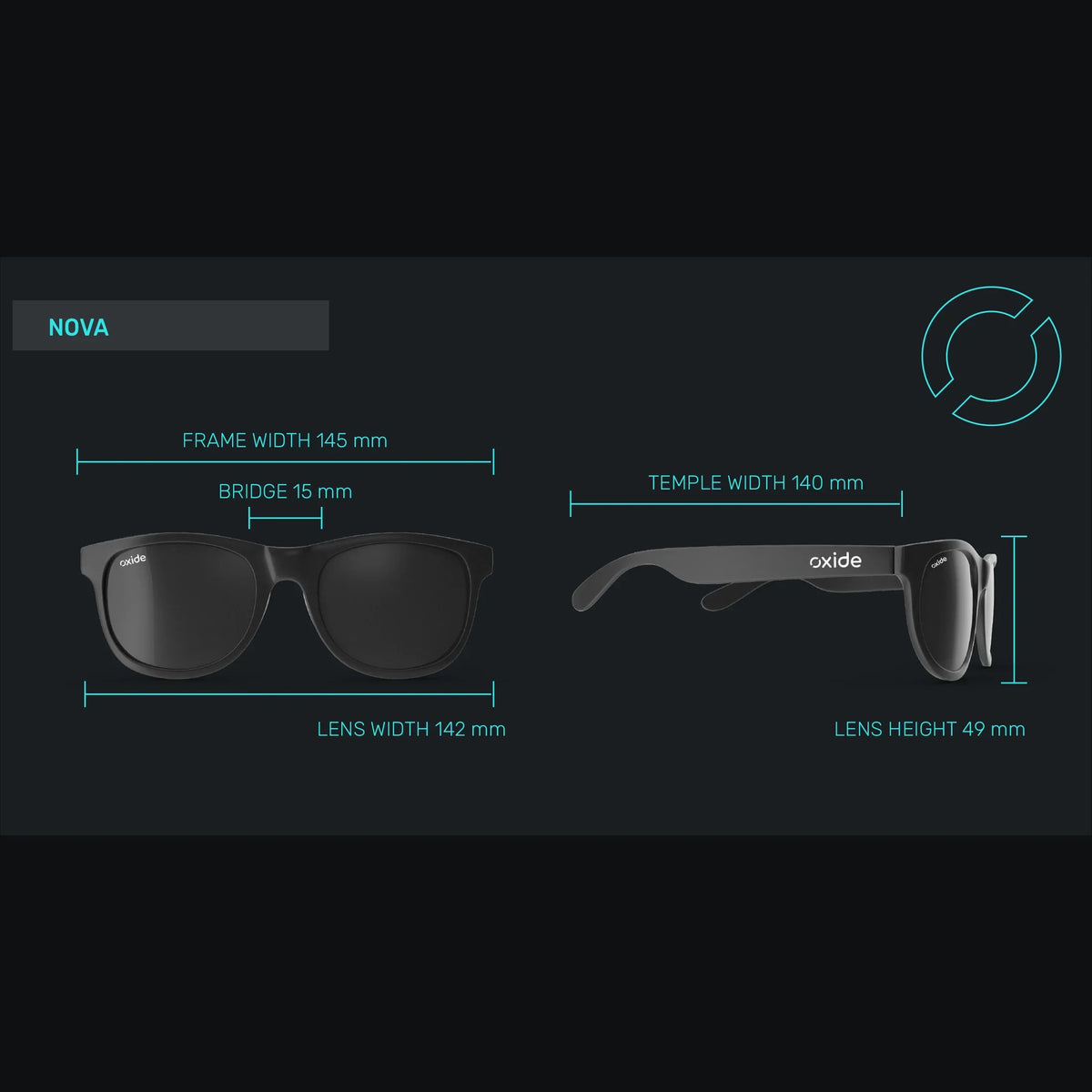 Oxide Eyewear - Nova Matt Black - Hunt The Night