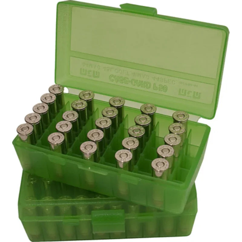 MTM AMMO BOX 50RD FLIP TOP 9MM