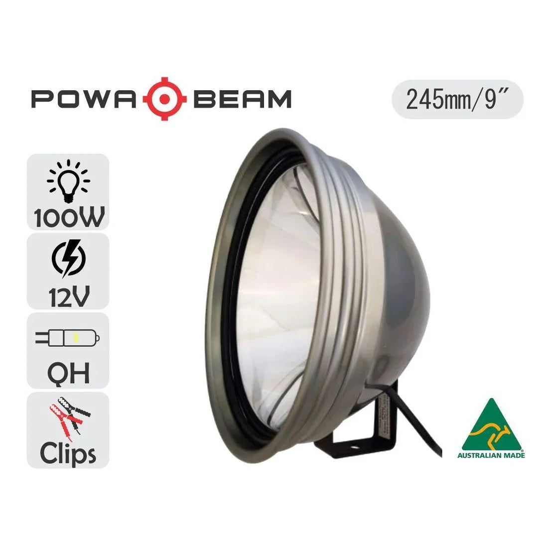 POWA BEAM 9" SPOTLIGHT WITH BRACKET - Hunt The Night