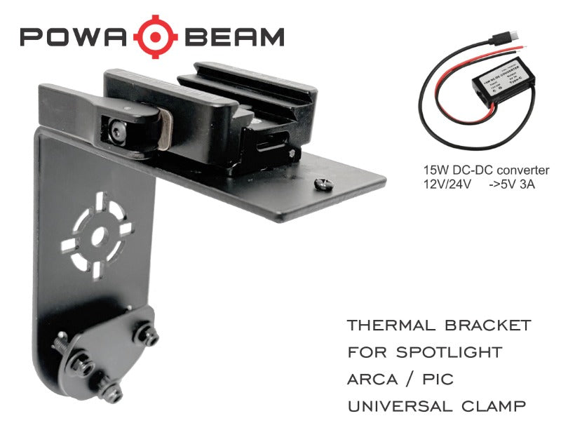 Powa Beam 7" Thermal Mount Bracket Arca and Pic Uni clamp