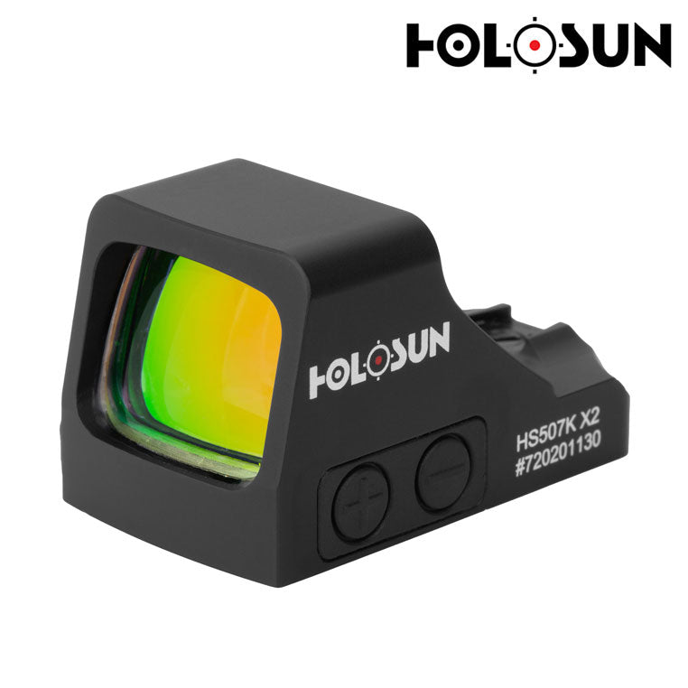Holosun HS507K X2; Miniature Reflex Sight; 2 MOA Dot or 32 MOA Circle Dot; Shake Awake/Battery