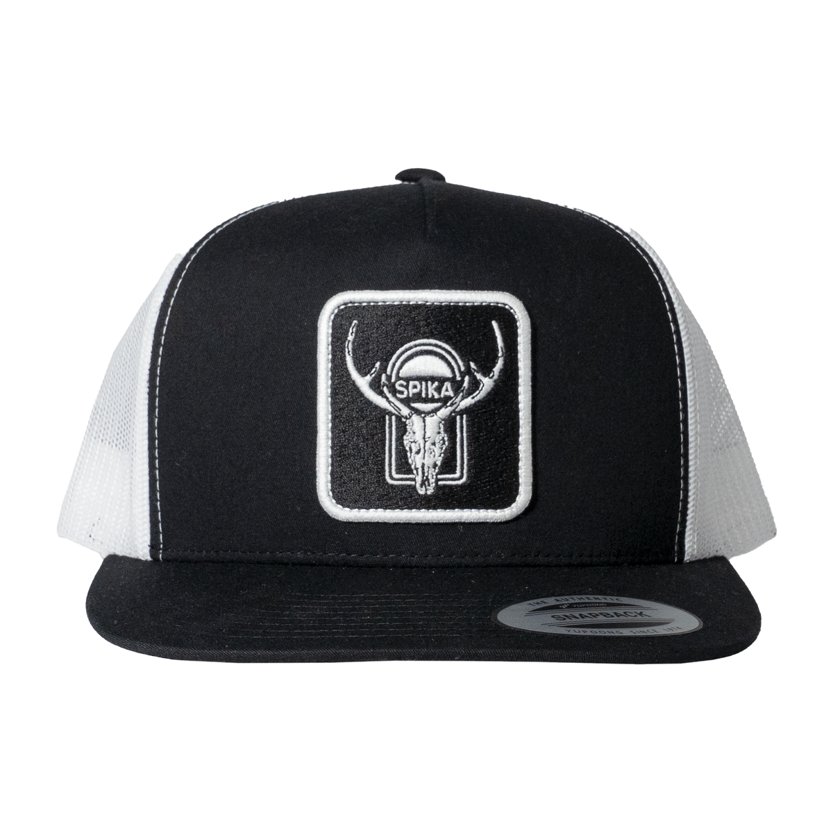 Spiker Patch Trucker Cap - High Country Sambar - Black/White