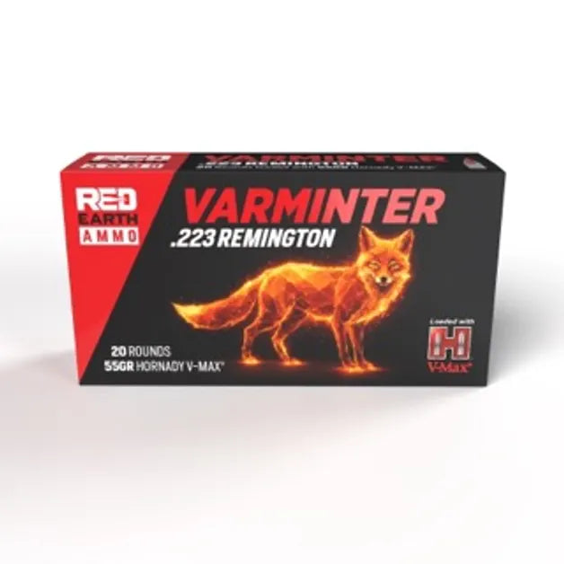 Red Earth Ammo 223 Rem 55gr Vmax PKT 20