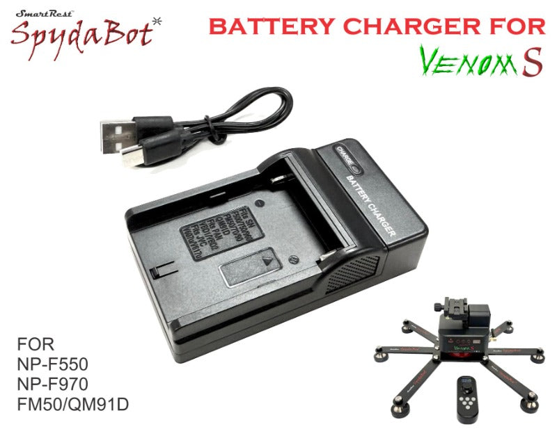 SpydaBot Charger for VENOM'S' - FOR NP-F550 NP-F970 FM50/QM91D