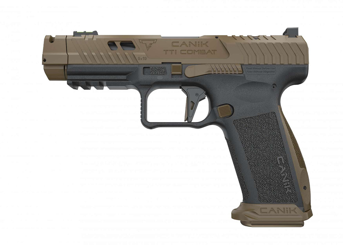 Canik TTI Combat 9mm Pistol - Bronze / Black 10 RND With 3x Magazines