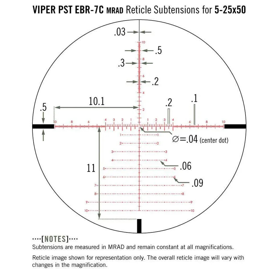 VORTEX VIPER PST GEN II 5-25X50 FFP EBR-7C MRAD - Hunt The Night