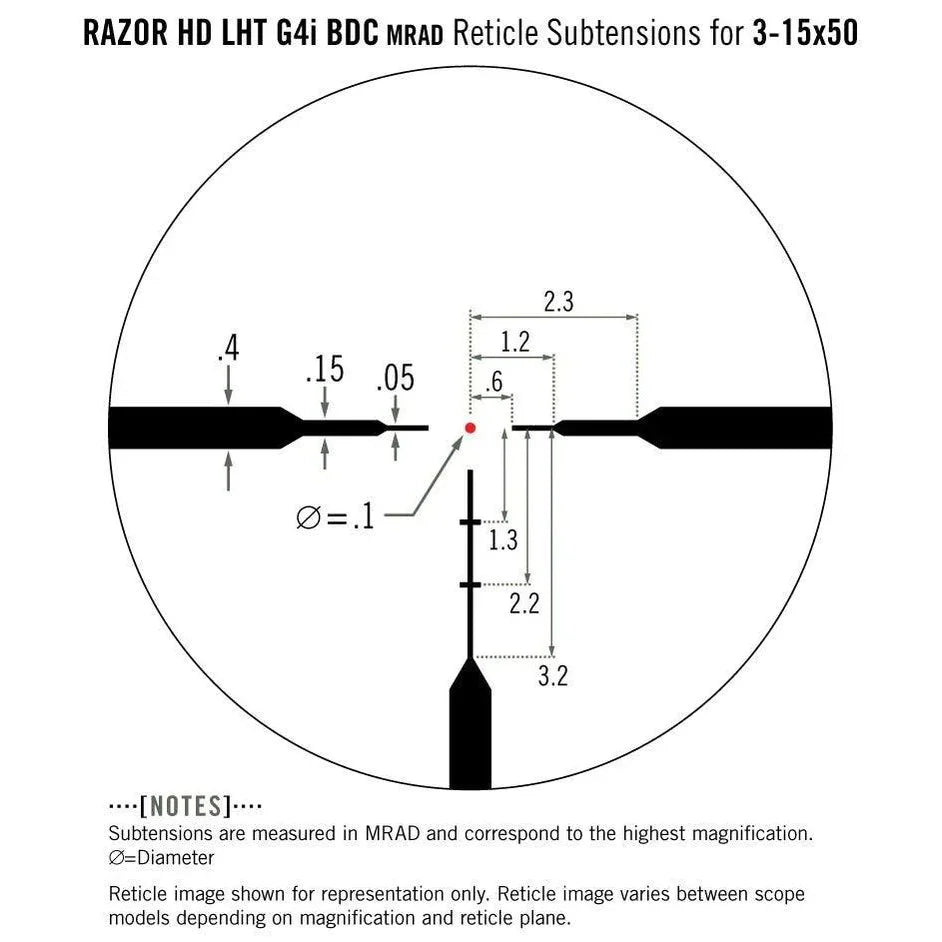 VORTEX RAZOR LHT 3-15X50 G4I BDC MRAD - Hunt The Night