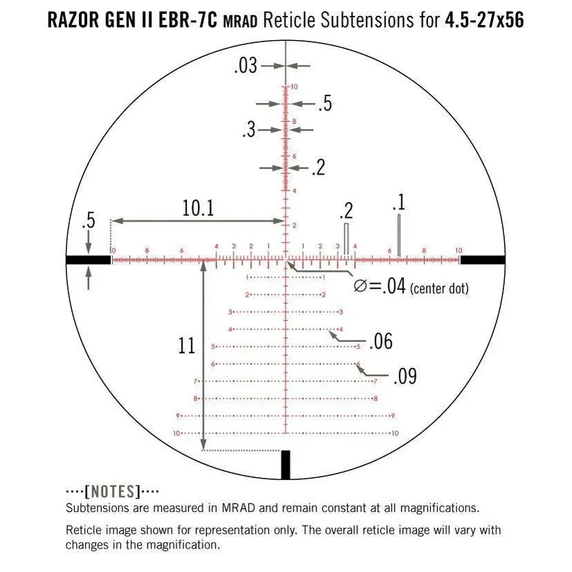 VORTEX RAZOR GEN II 4.5-27X56 EBR-7C MRAD - Hunt The Night