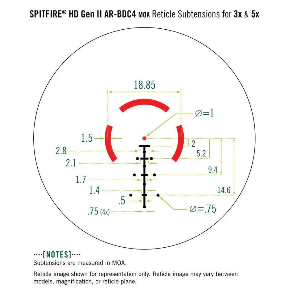 VORTEX SPITFIRE 3X HD PRISM RED DOT SCOPE