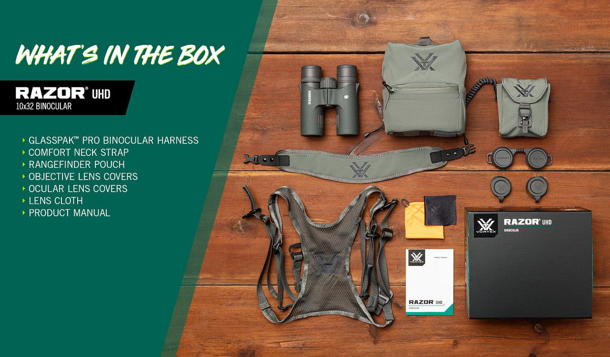 Vortex Razor Uhd 10x32 Binocular - lifestyle shot
