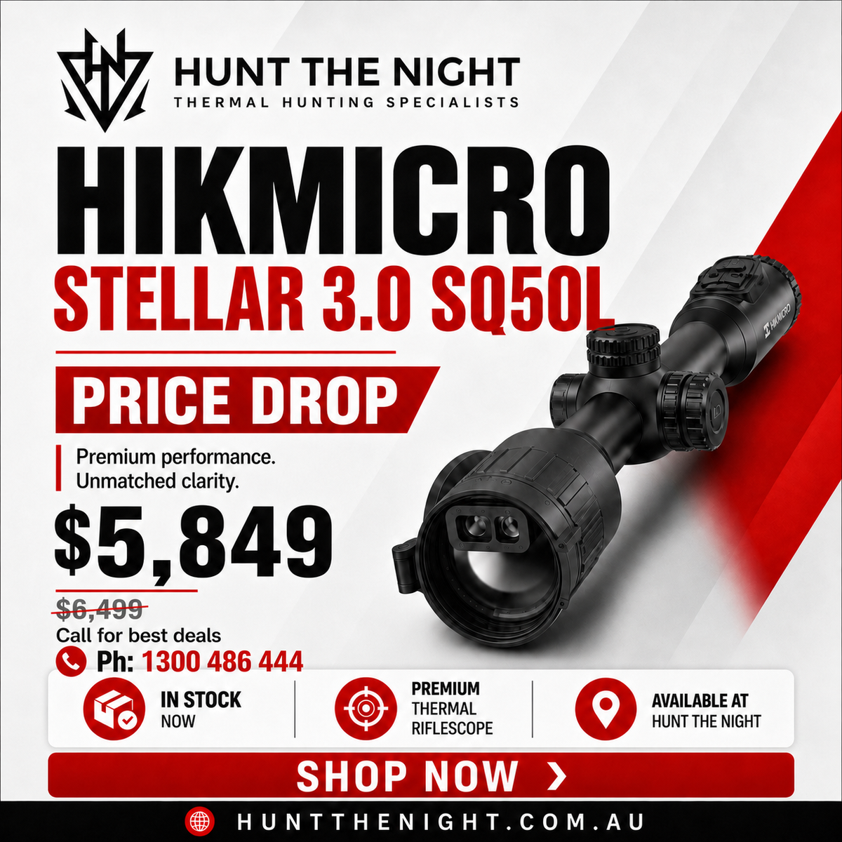HIKMICRO Stellar SQ50L 3.0 LRF Thermal Scope