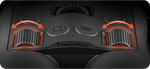 ThermTec Ventus 650L ergonomic binocular design with rubberised grip and dual focus wheel controls