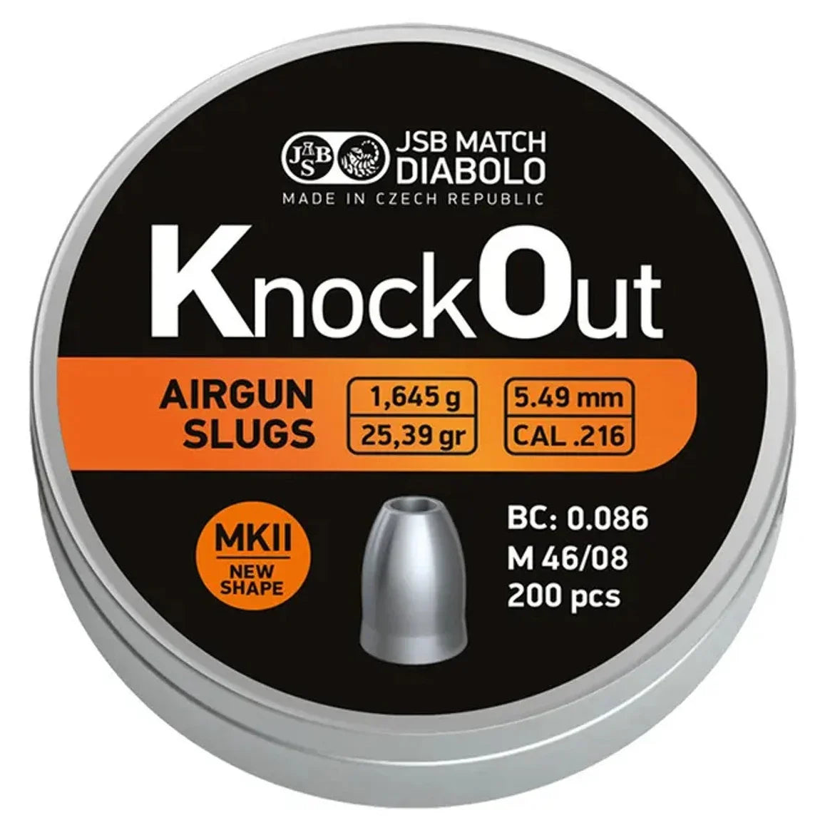 JSB Knockout Slug MK2 25.38gr .22Cal - 200pk
